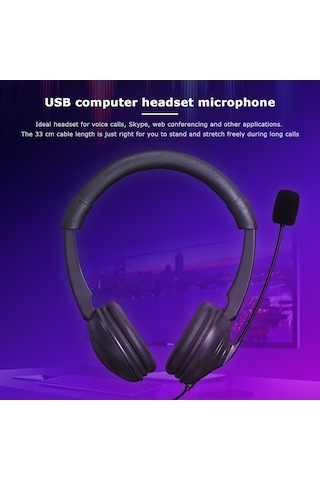 Willowhaven Ofis/çağrı Merkezi Kulaklık, Gürültü Engelle, Usb Kablolu, Mikrofon, Ses Kontrol, Sessiz Mod Diğer