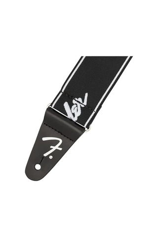 Fender Weighless Running Logo Gitar Askısı 5,1 Cm, Siyah/beyaz