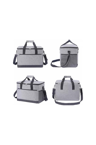 Teltree 30l Büyük Kapasiteli Oxford Kumaş Soğutucu Çanta, Isı Yalıtımlı, Su Geçirmez, Piknik, Kamp, Araç İçin, Yan Elden Taşınabilir Bej