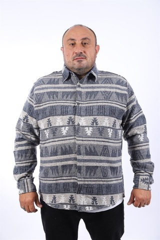 Moc Grande Mocgrande Oduncu Gömlek Mc Rug Print 22211 Indıgo İndigo