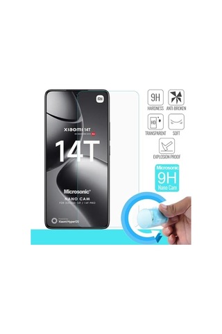 Xiaomi 14t Pro Nano Glass Cam Ekran Koruyucu 14t Pro İle Uyumlu Ekran Koruyucu - Şeffaf