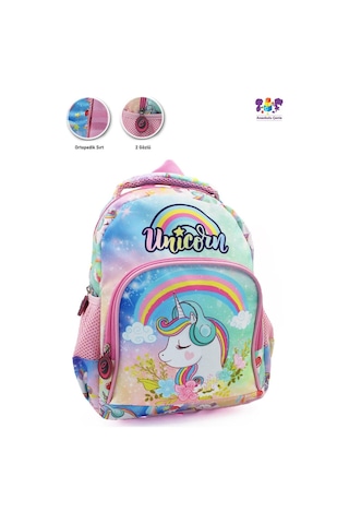 Miço Kids Unicorn 2 Gözlü Kreş Çantası Kız Çocuk Çok Renkli -çok Renkli