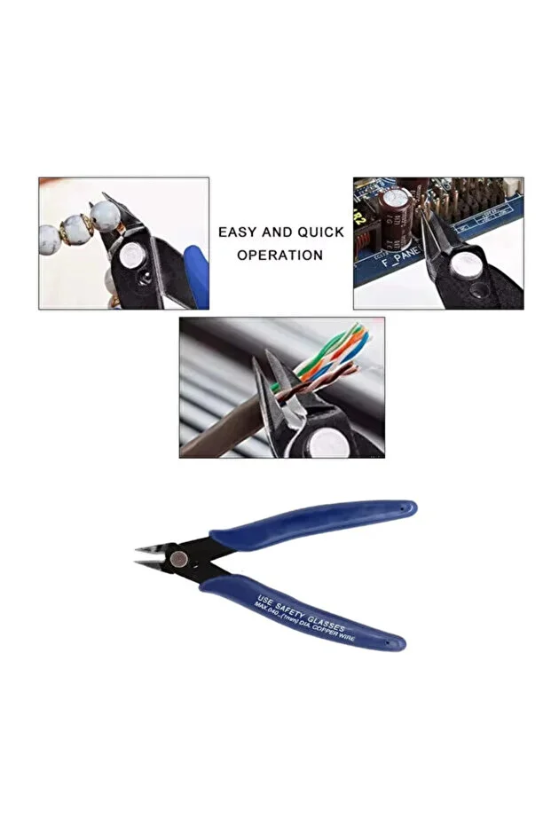 Metal Yan Kesici - 0.2-6mm Kablo Soyucu Elektrik Teli Kesici Kablo Sıyırıcı Crimper Dip Kesim Keski