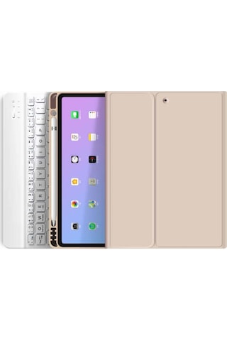 Apple Uyumlu iPad Air 5. Nesil 10.9 Inç M1 2022 Tablet Bluetooth Klavyeli Kılıf Türkçe Klavye Kılıf