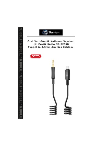 Özel Seri Günlük Kullanım Seyahat İçin Pratik Kablo Nb-r255b Type-c To 3.5mm Aux Ses Kablosu