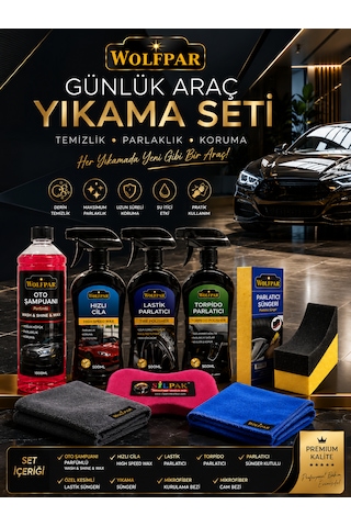Günlük Araç Yıkama Seti