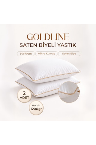 2'li Gold Line Nano Jel Yastık - 1200 Gram Beyaz-  Gold