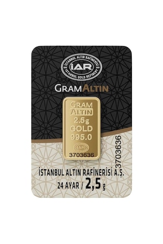 2.5 Gram 24 Ayar 995 Külçe Altın Sertifikalı