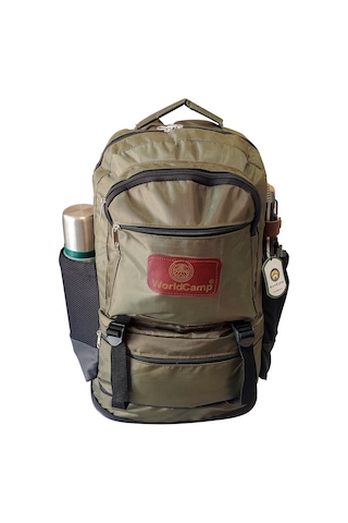 Worldcamp Körüklü Dağcı Sırt Çantası 50 Litre Kapasiteli Kamp Çantası Haki