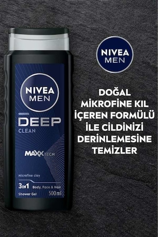 Men Erkek Deep Dimension Banyo Ve Duş Jeli 500ml, 3'ü1 Arada Komple Bakım, Vücut Saç Ve Yüz Diğer