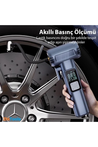 Zhltools St-5530 Dijital Şarjlı Araç Lastik Hava Şişirme Pompası Power Bank Penere Kırıcı