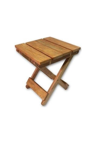Ahşap Katlanır Tabure 1 Adet 30 Cm X 36 Cm Fındık