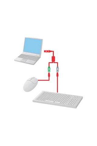 Usb To Ps2 Klavye Mouse Çevirici Dönüştürücü Klavye Adaptör