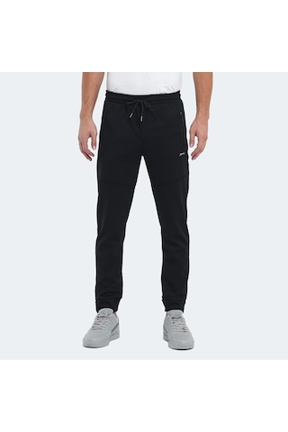 Slazenger ONLY IN Erkek Fermuar Cepli Siyah Eşofman Altı