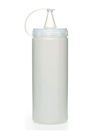 Buffer 4 Adet Şeffaf Kapaklı Plastik Yağlık Sosluk Şişesi 400Ml