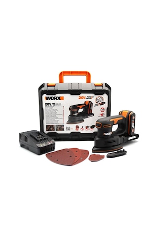 Worx WX822 20 V 2.0 Ah Li-ion Şarjlı Profesyonel Üçgen Mouse Zımpara