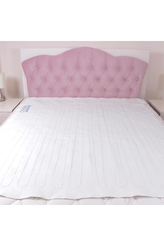 Omak Beyaz Çift Kişilik Düz Elektrikli Battaniye 120 x 150 CM Beyaz