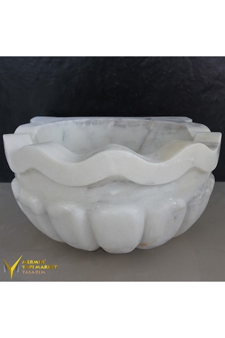 Afyon Beyaz Fırfırlı Kavun Dilimli Kurna