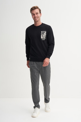 Cazador 53805 Erkek Bisiklet Yaka Sweatshirt Siyah