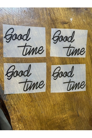 4 Adet Good Time Ütü İle Yapışan Transfer Baskı Arma 10x7 Cm