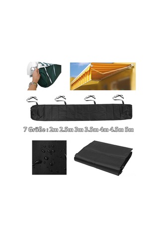Xiyyadms Gri 4 Metre Genişlikli, Su Geçirmez, Toz Koruyucu, Genişletilebilir Rulo Tipi Bahçe/çatı Gölge Tentei