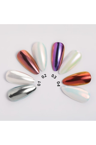 Holografik Efektli Sıcak Şeffaf Turuncu İnci Tozu, Nail Art, Kalıcı Oje Tırnak Süsleme No.04