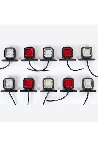 Ahmet Otomotiv 10 Adet Çeray Mini Kare Takoz Led Lamba 12v-24v