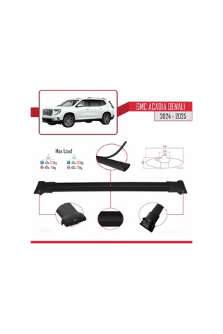 Gmc Acadia Denali 2024-2025 Arası İle Uyumlu Fly Model Ara Atkı T