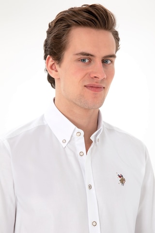 U.S. Polo Assn. U.s. Polo Assn. Pamuk Uzun Kol Slim Fit Gömlek 2082904 Beyaz