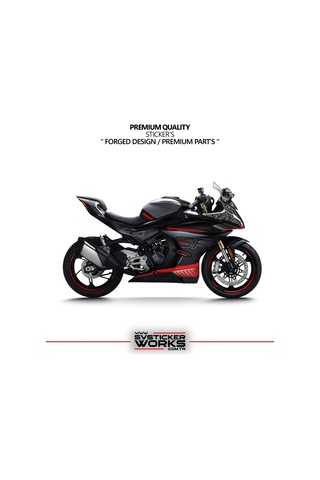 Cfmoto 450sr Forged Karbon Kaplama Ön Kafa Yanı Sticker Etiket Modeli