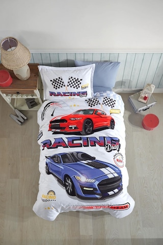 Clasy Ranforce Tek Kişilik Nevresim Takımı Racin Drag V1 Mavi Çok Renkli