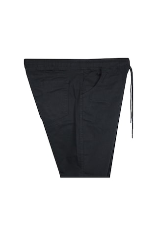 Erkek 118 -156 Kilo Arası İçin Uygun Lastikli Paça Bağcıklı Battal Boy Gabardin Pantolon Siyah Siyah