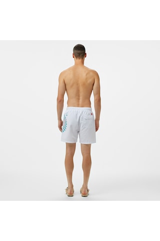 Unıted4 Classic Erkek Beyaz Deniz Şortu Düz Nerf Beyaz