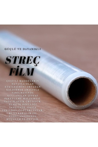 Palet Streç Film 200 Metre 17 Mikron 50 Cm. 2 Kg. Eşya Koli Mobilya Taşınma Nakliye Depolama 6 Adet