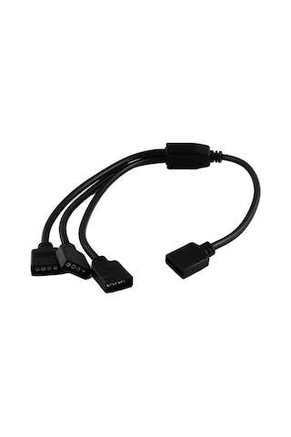 Alfais 4375 RGB Şerit 4 Pin LED Çoklayıcı Splitter Tek Kumanda 3 Çıkış