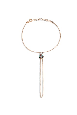 Renkli Taşlı Gümüş Şahmeran Rose Gold