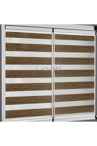 Brillant Cam Balkon Yapıştırmalı Zebra Perde (9 Renk Seçeneği)