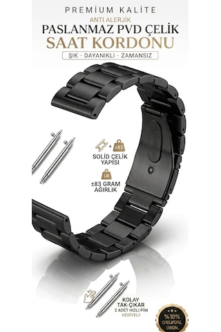 Huawei Watch Gt6/gt5/gt4/gt3/gt3 Pro 46mm Paslanmaz Solid Çelik Metal Kordon 22mm