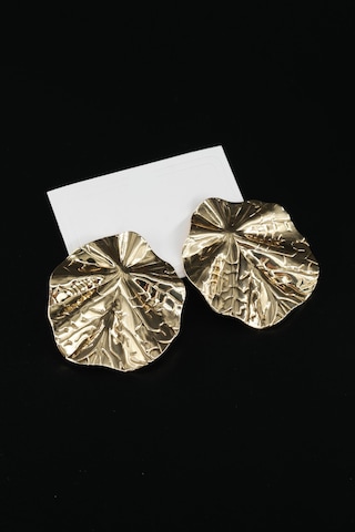 By Zeyna Aksesuar Kadın Vip Seri Özel Tasarım Marka Küpe Seti-4315 Altın