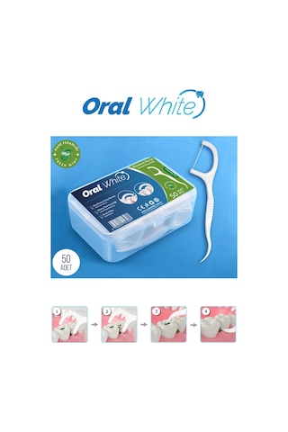 Oral White Cleaning Pro Diş İpi Naneli 50'li