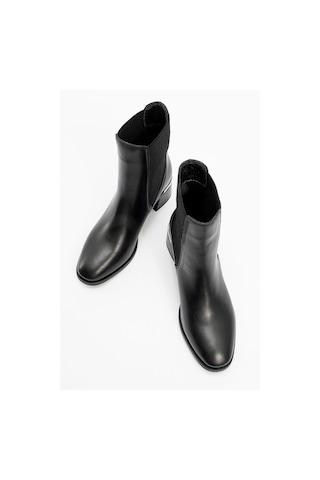 Neiva Siyah Cilt Hakiki Deri Kadın Chelsea Bot Siyah-Cilt
