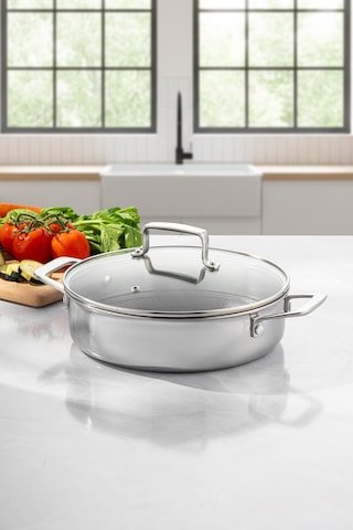 Emsan Pro Tri Ply Karnıyarık Tencere Çelik 24 Cm Gümüş