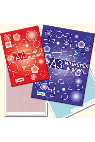 MİLİMETRİK Bloknot A4 MAVİ 30 Yaprak
