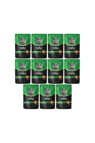 Reflex Plus Sos İçinde Parça Ördek Ve Tavşan Etli Yetişkin Kedi Konservesi 85gr - 11 Adet