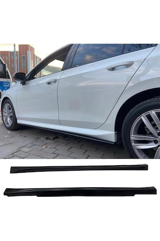 Vw Golf 8 Aero Yan Marşpiyel Seti Plastik 2 Adet Mat Siyah 2019 2020 2021 2022 2023 2024 2025 Karlık+ek+bodykit