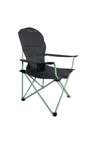 Platan Chair Ones-ll Katlanır Kamp Piknik Sandalyesi - Koltuğu XL Gri