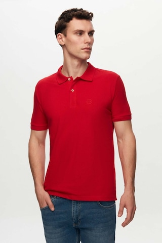 D's Damat Ds Damat Regular Fit Kırmızı Pike Dokulu %100 Pamuk Kıvrılmaz Polo Yaka Nakışlı T-shirt 4HC14ORT51000 Kırmızı