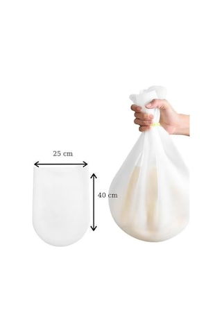 Buffer Büyük Hamur Torbası Silikon Şeffaf Hamur Yoğurma Torbası Ekmek Makarna Mantı Hamuru Kolay