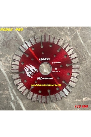 Rdx Pro 115mm Elmas Beton Kesme Diski Taş Seramik Tuğla Granit Kesici Elmas Turbo2x
