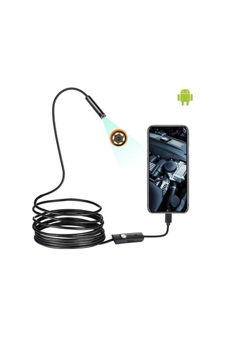 15 Metre Yumuşak Kablo Android Uyumlu 3in1 Endeskop Yılan Kamera 8mm Ledli